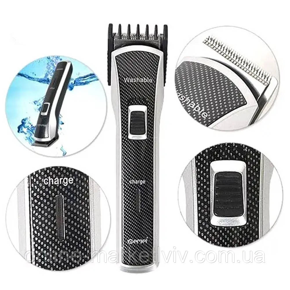Тример для стрижки волосся EL-NK-1007 / Водонепроникна чоловіча машинка для стрижки