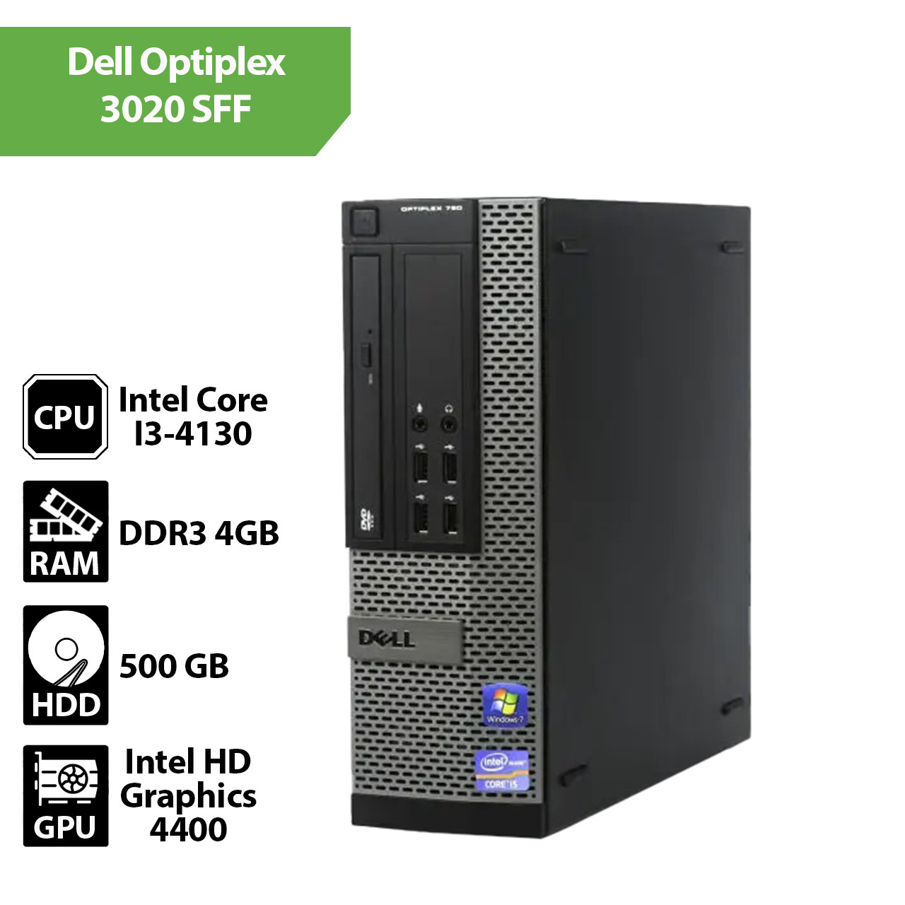 Системний блок Б/В Dell Optiplex 3020 SFF (Core I3-4130 / 8Gb / HDD 500Gb)