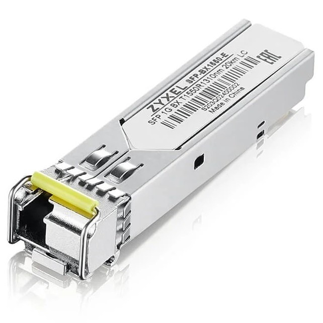 Модуль SFP ZYXEL SFP-BX1550-E (SC) 1 шт (SFP-BX1550-E-ZZBD02F-1) (WDM, single mode, SFP, SC, Tx1550/Rx1310, 20