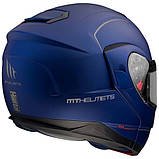 Мотошлем MT Atom SV FU40 Blue Matt, фото 3