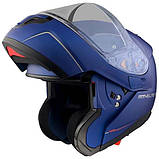 Мотошлем MT Atom SV FU40 Blue Matt, фото 5