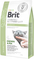 Лікувальний сухий корм для кішок Brit Grain Free Veterinary Diet Diabetes Chicken&Pea 2 кг