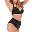 Купальник роздільний з високою талією чорний, фото 2