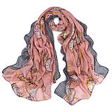 Жіночий зелений шарф з малюнком у вигляді годинника, фото 3