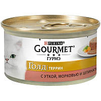 Вологий корм для котів Purina Gourmet Gold Террін з качкою, морквою і шпинатом 85 г