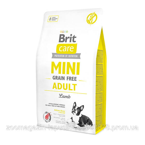 Сухий корм для собак Brit Care Grain-free Mini Adult Lamb 7 кг