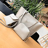 Набір жіночих сумок чорний 4в1, фото 4