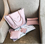 Набір жіночих сумок чорний 4в1, фото 7