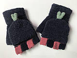 Жіночі рукавиці з відкритими пальцями сірі, фото 4