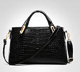 Жіноча сумка набір 3в1 з екожі білий, фото 6