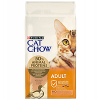 Purina Cat Chow Adult Duck 15 кг корм для кошек и котов с уткой Пурина Кэт Чау Эдалт Утка