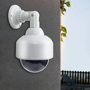 Муляж камери відеоспостереження, від батарейок, DUMMY S2000 / Купольна камера обманка / Муляж вуличної камери