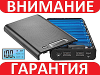 Корпус Power Bank 18650 с USB на 8 аккумуляторов ЧЕРНЫЙ