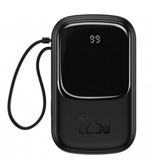 Павербанк PowerBank із швидкою зарядкою та кабелем Type-C BASEUS 20000mAh |USB/Type-C, 22.5W QC| Чорний PPQD-I01, фото 1