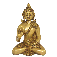Будда из бронзы (высота 15 см, ширина 10,5 см)
