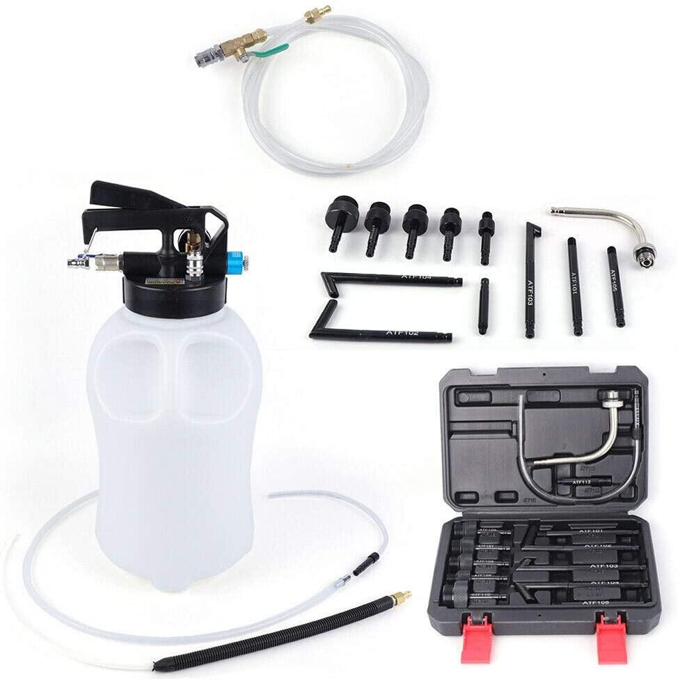 Універсальний набір для заміни олії в АКПП та КПП + набір адаптерів з пневмоприводом 10л REWOLT (T9021)