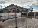 Автомобільний навіс Односкатний "Збери Сам" 8000х4000 мм, фото 2