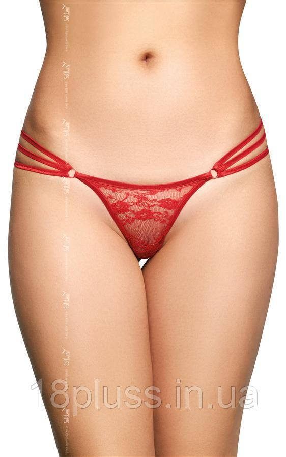 Жіночі стрінги Softline 2498, червоні S/M