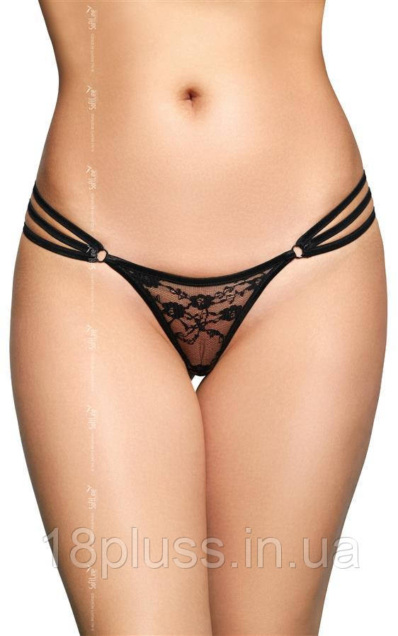 Жіночі стрінги Softline 2498, чорні S/M