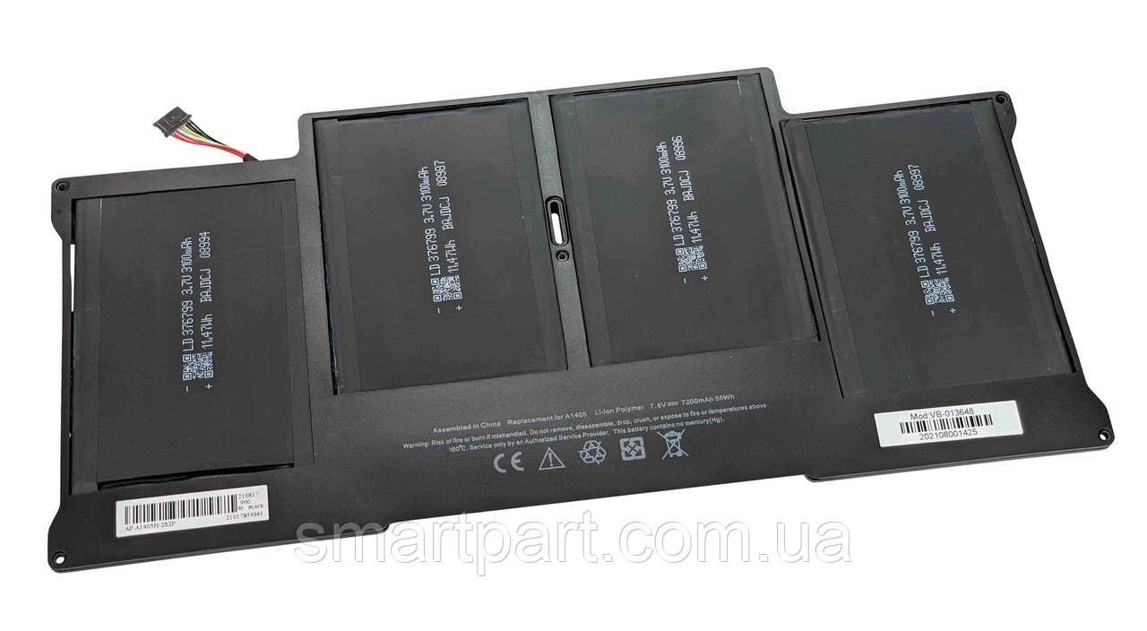 Акумулятор для ноутбука Apple A1405 7.4V Black 7200mAh OEM