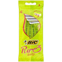 Набор одноразовых станков для бритья BiC Pure 3 Lady, 4 шт