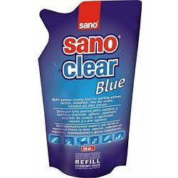 Засіб для миття вікон, дзеркал, порцеляни Sano Blue (запаска), 750 мл