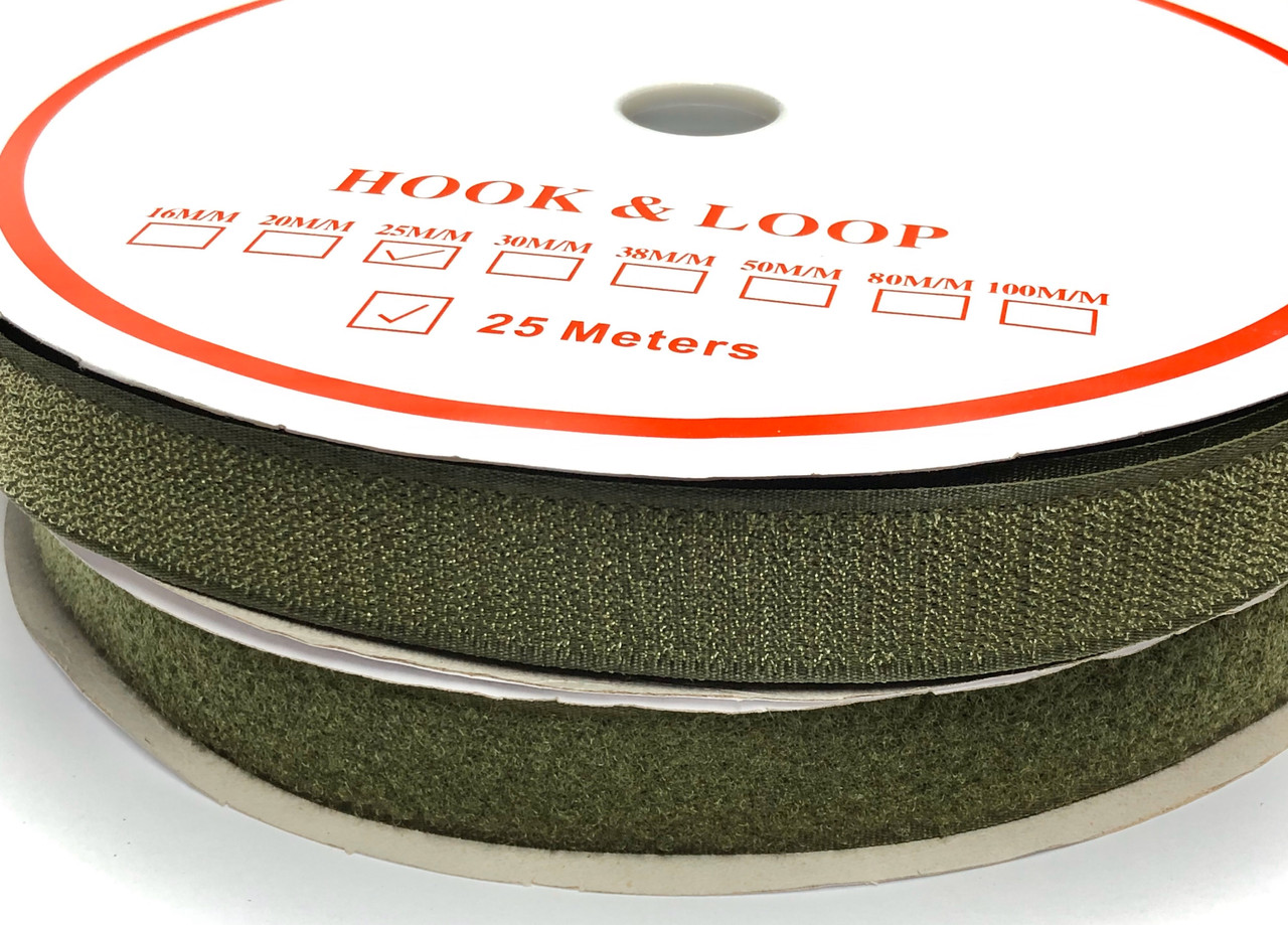 Липучка для одягу (25мм/25м) Хакі