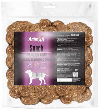 Ласощі AnimAll Snack лососеві медальйони з тріскою, для собак, 500 г
