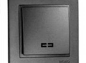 Вимикач внутрішній 1-й (ГРАФІТ) з подсв. 81331 Despina