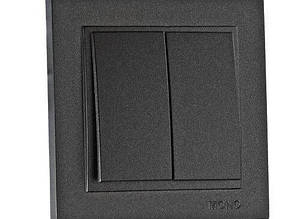 Вимикач внутрішній 2-й (ГРАФІТ) 81327 DESPINO MONO