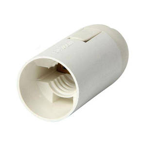 Патрон Пластик Е14 RIGHT HAUSEN прямий білий 80025