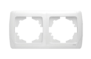 Рамка 2-яка горизонтальна Білий 70661 Carmen VIKO