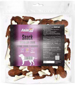 Ласощі AnimAll Snack качине ескімо з кальцієм, для собак, 500 г