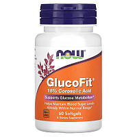 NOW Foods GlucoFit. 60 мягких желатиновых капсул. Контроль сахара