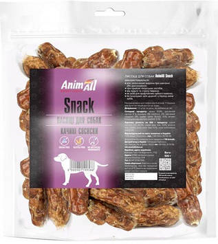 Ласощі AnimAll Snack качині сосиски, для собак, 500 г