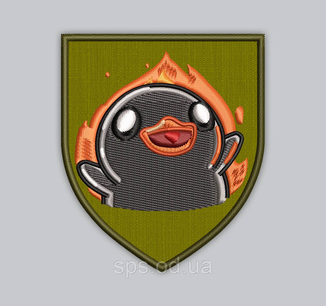 Шеврон "duck sticker" качка стікер 8*7 см (Термін виготовлення під замовлення 21-34 дні)