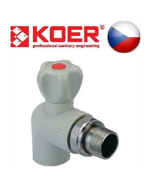 Кран Радіаторний Кутовий 25х3/4 ПП KOER