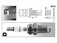 Свічки запалювання Super DR15YC.1K 2110, 2111, 2112, Іномарки
