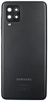 Задняя крышка Samsung M225 Galaxy M22 черная оригинал + стекло камеры