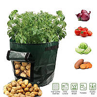 Мішок для розсади/рослин Зелений, плантатор для вирощування овочів, картоплі та помідорів 43х33см