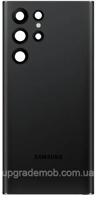 Задняя крышка Samsung S908 Galaxy S22 Ultra 5G черная Phantom Black оригинал +стекло камеры - фото 1 - id-p1653374853
