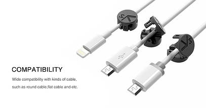 Рушій дротів Xiomi Bcase Magnetic Desktop Cable Clip (Черний), фото 2