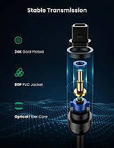 Кабель оптичних UGreen AV122 Toslink-Toslink Optical Audio Cable 70890 (Черний, 1м), фото 2
