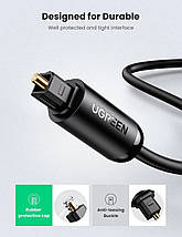 Кабель оптичних UGreen AV122 Toslink-Toslink Optical Audio Cable 70890 (Черний, 1м), фото 3