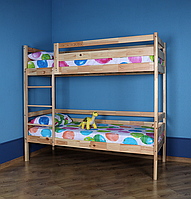 Підліткове ліжко двоярусне лакове ліжко для двох дітей дерев'яне "Babyson 3" (80x190см)
