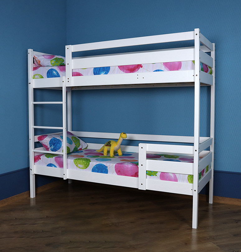 Подростковая кровать двухъярусная эмалированная кровать для двоих детей деревянная