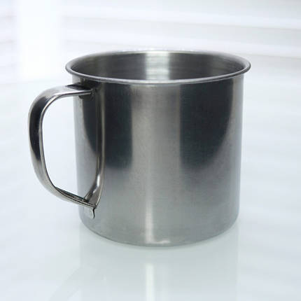 Великий кухоль 450 мл (діаметр 9 см, висота 8.3 см) з нержавіючої сталі, фото 1