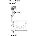 Бачок для унітазу прихованого монтажу GEBERIT OMEGA 440мм боковий підвід води 71565 109.060.00.1, фото 3