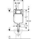 Бачок для унітазу прихованого монтажу GEBERIT SIGMA 410мм підвід води зверху 91053 109.791.00.1, фото 2