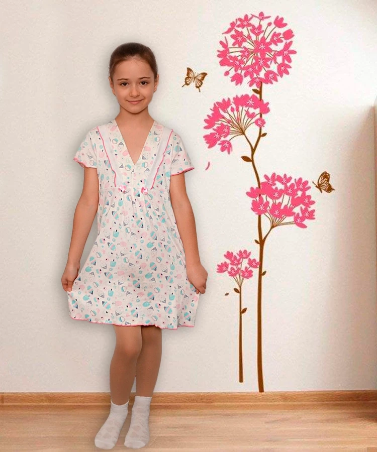Нічна сорочка для дівчинки 01705 Мікс котон, фото 1